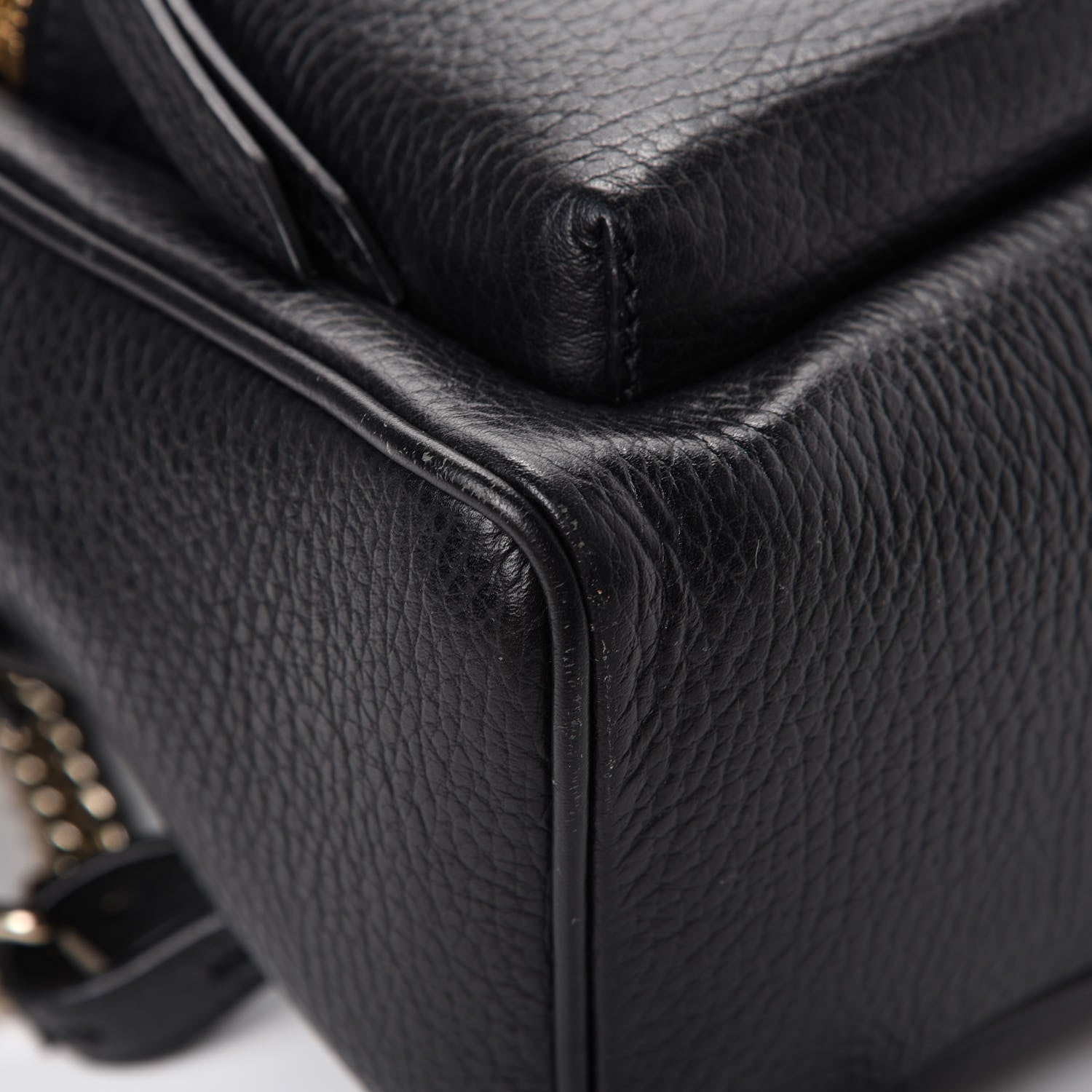 Gucci Pebbled Calfskin Soho Chain Backpack Black 8 of 14
