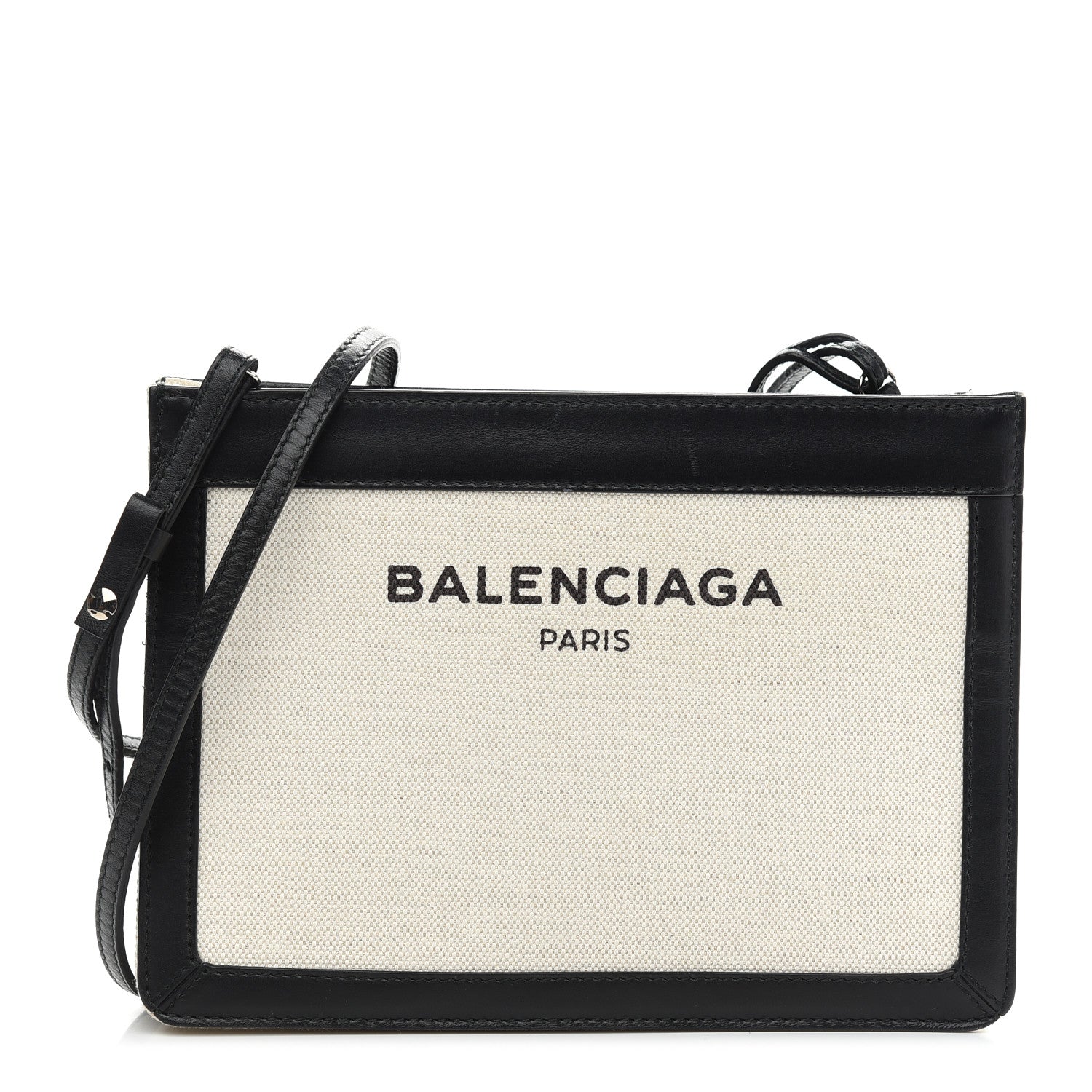 Balenciaga Cotton Canvas Pochette Crossbody Bag Black 1 of 8