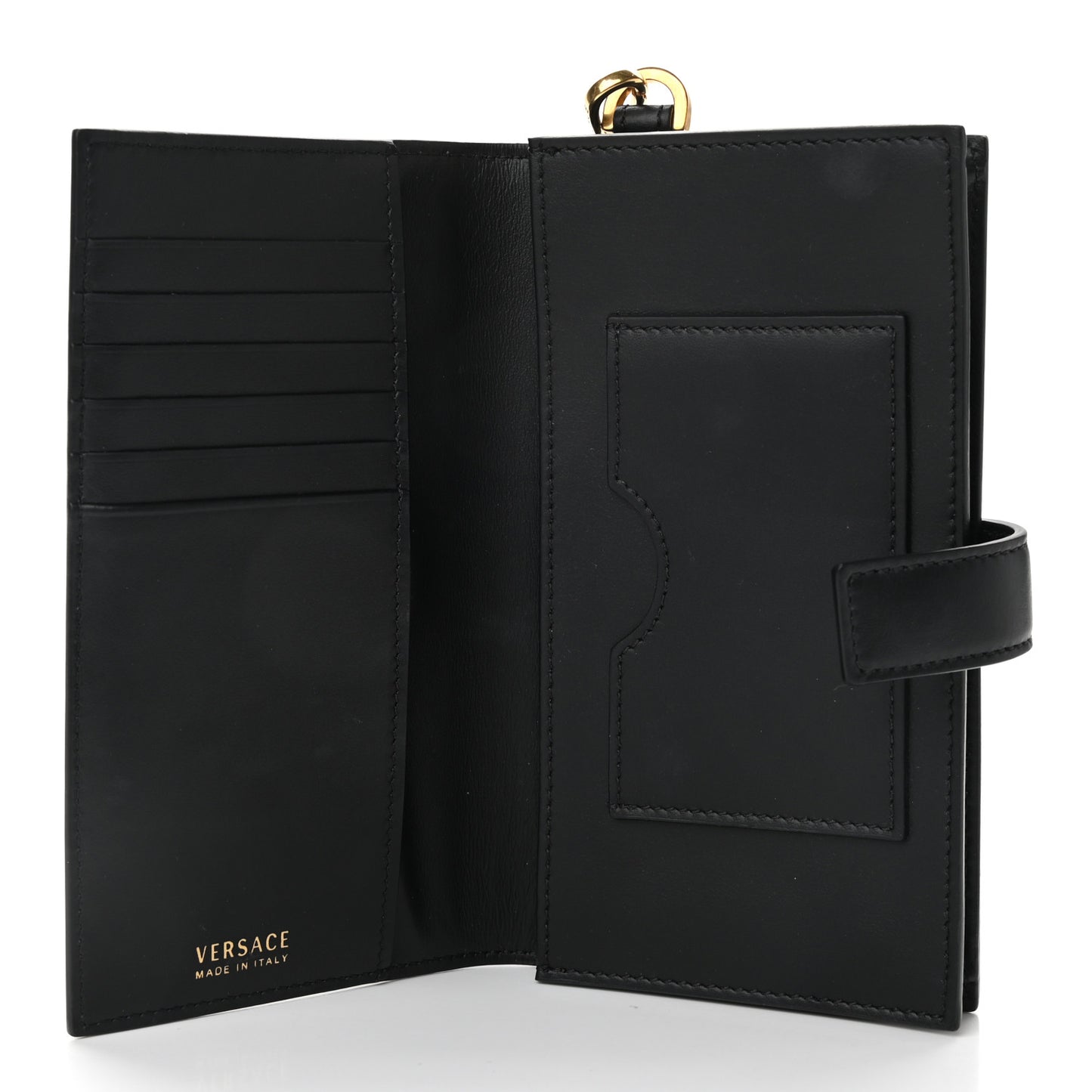 Vitello Virtus Iphone Wristlet Wallet Black