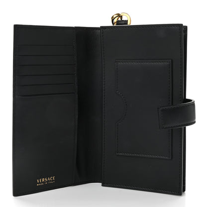 Versace Vitello Virtus Iphone Wristlet Wallet Black 5 of 9