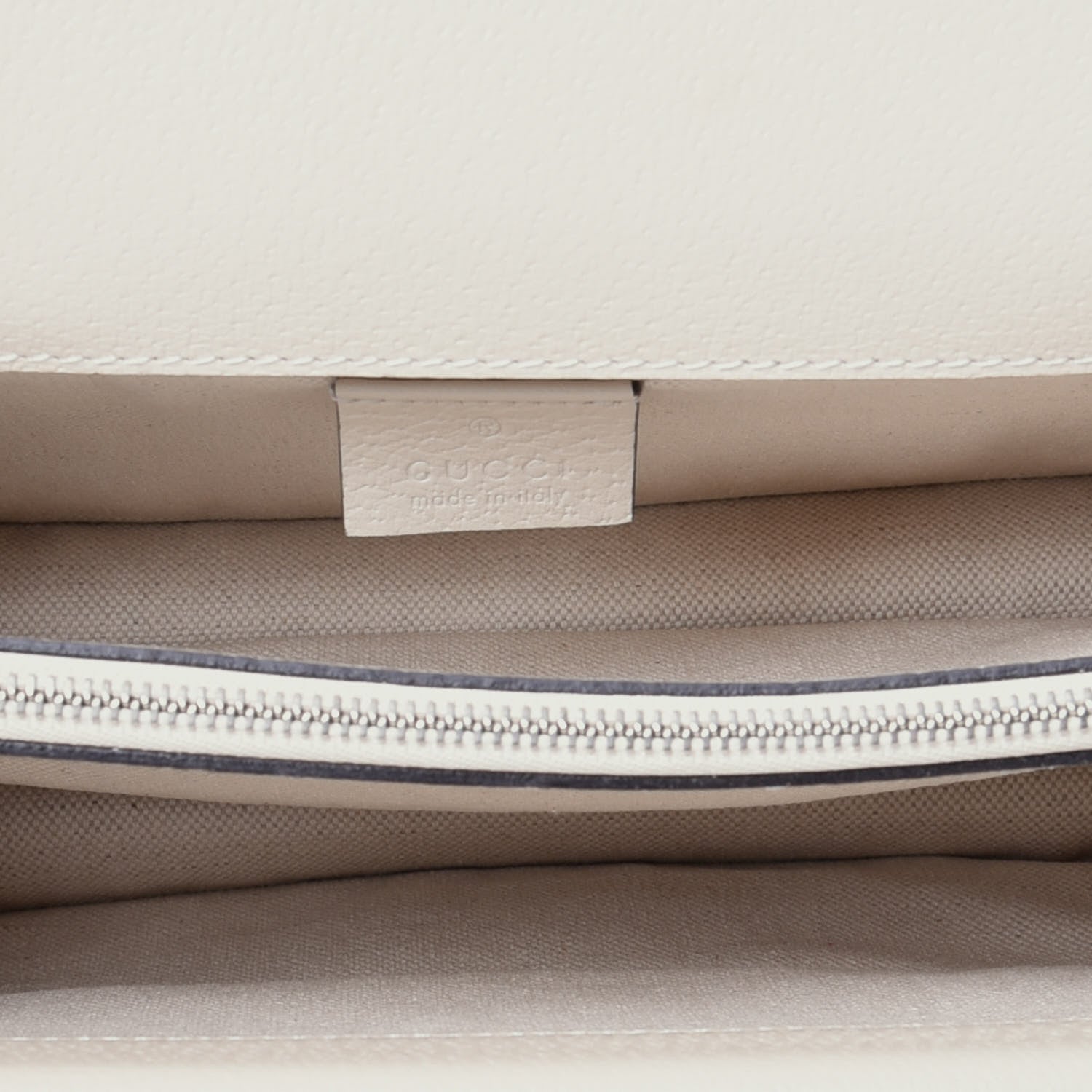 Gucci Textured Calfskin Crystal Small Dionysus Shoulder Bag Mystic White 5 of 9