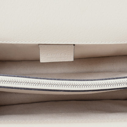 Gucci Textured Calfskin Crystal Small Dionysus Shoulder Bag Mystic White 5 of 9