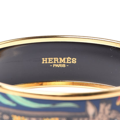 Hermes Enamel Printed Wide Le Marche de Savana Bracelet 62 Exotique 4 of 5