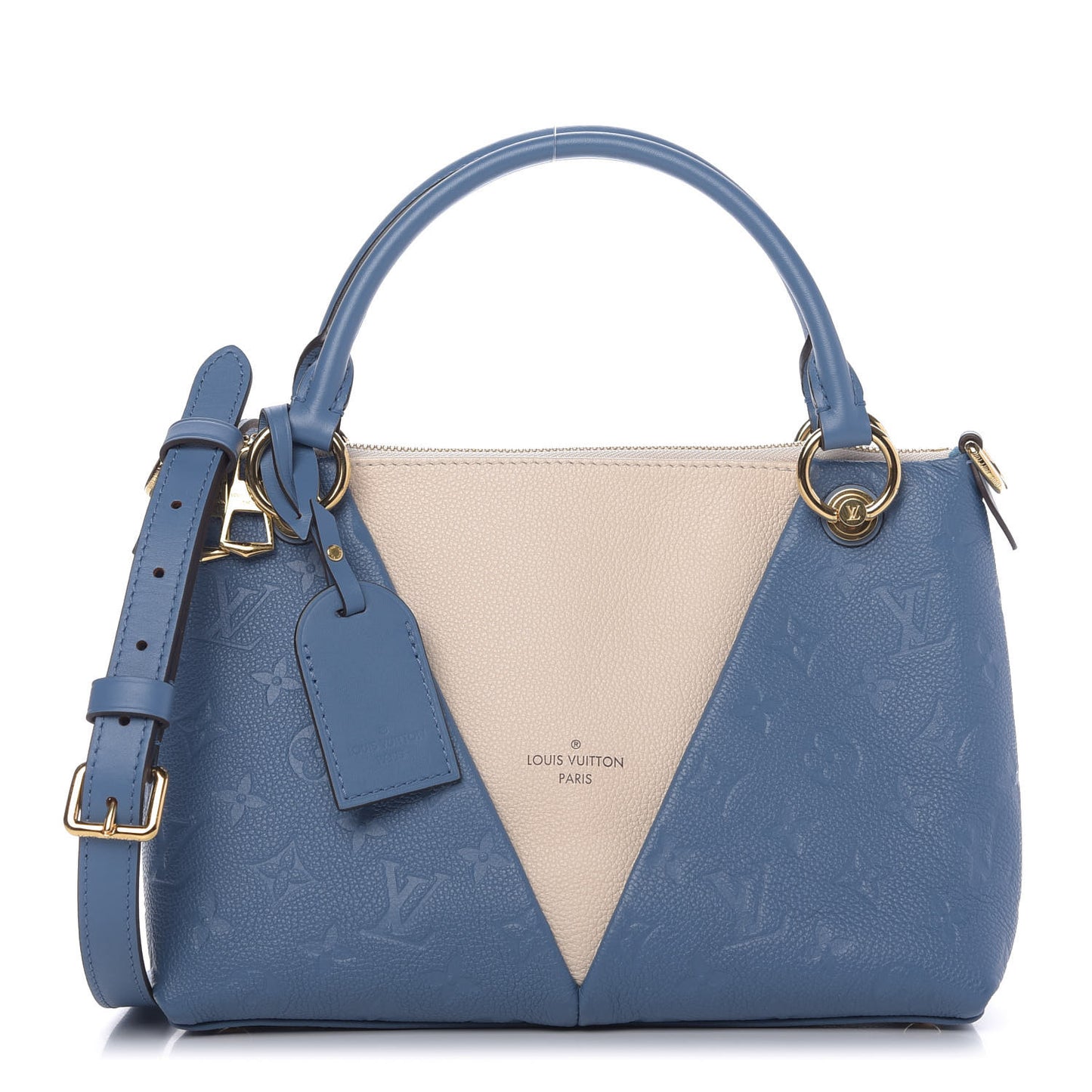 Empreinte V Tote BB Denim Creme