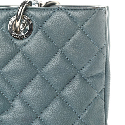 Chanel Caviar Quilted Grand Shopping Tote GST Blue 12 of 14