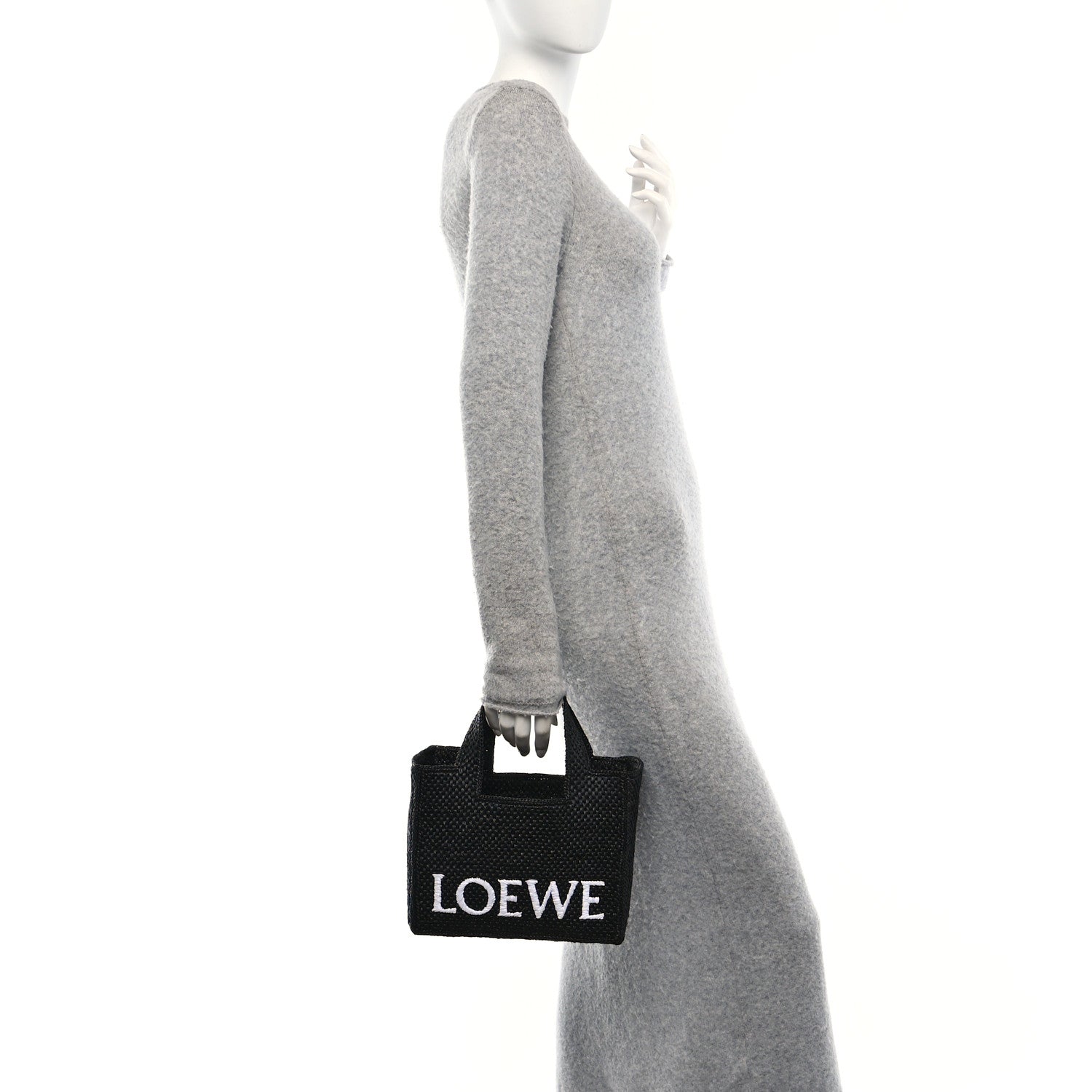 Loewe X PAULA'S IBIZA Raffia Font Tote Black 2 of 10