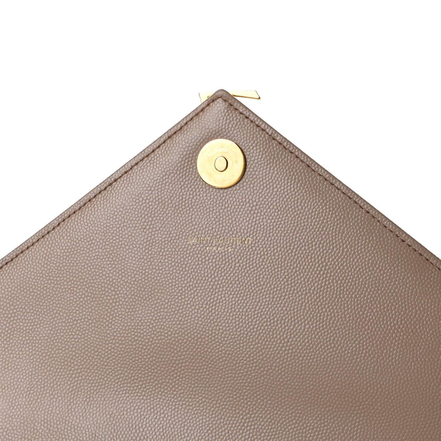Saint Laurent Grain De Poudre Matelasse Chevron Large Monogram Satchel Dark Beige 7 of 12