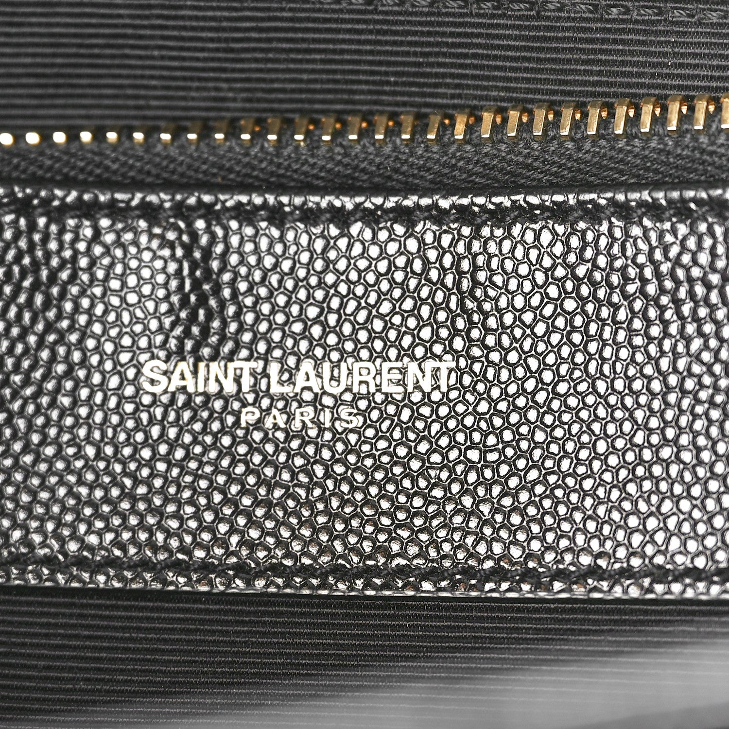 Saint Laurent Grain De Poudre Matelasse Chevron Monogram Shopping Bag Black 6 of 11