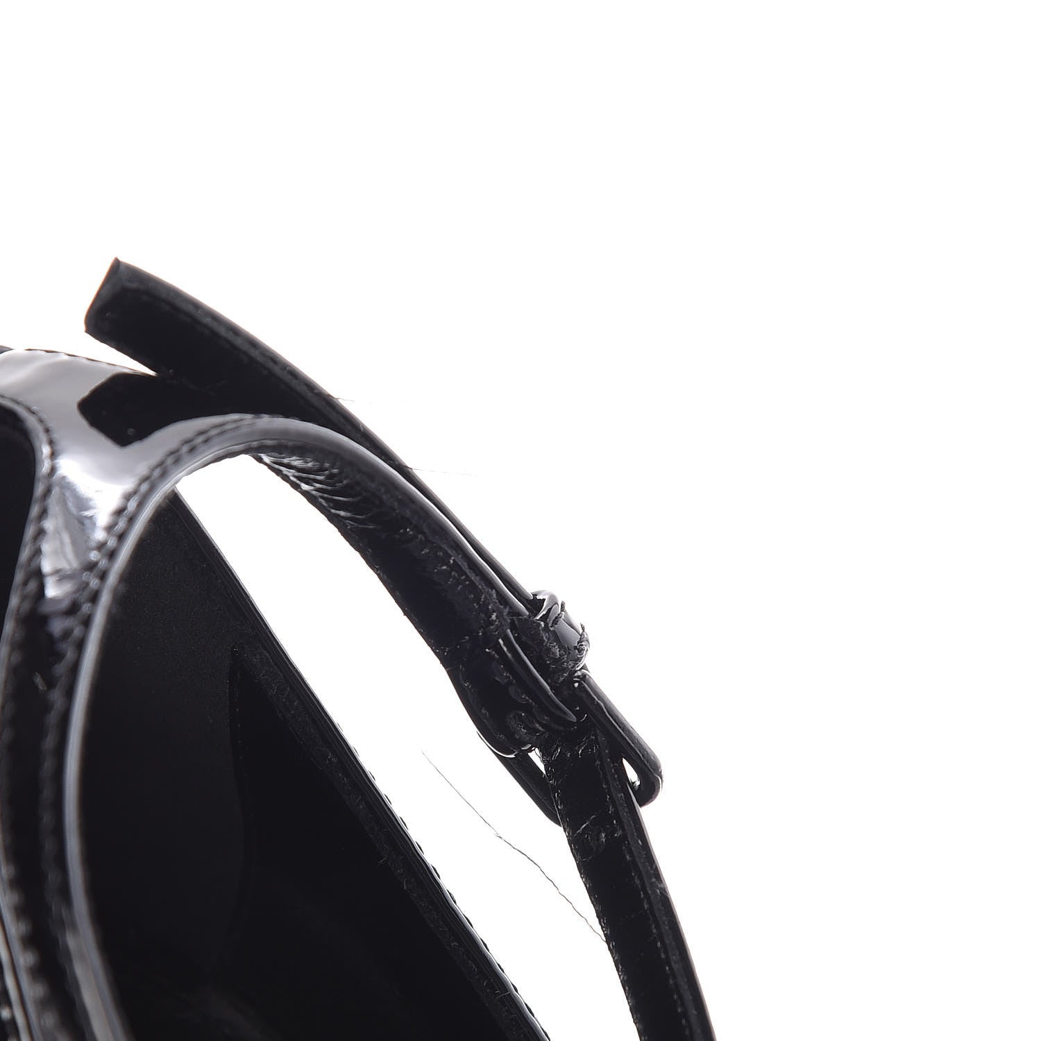 Saint Laurent Patent Opyum Appelle Moi Ankle Strap Pump 36 Black 9 of 12