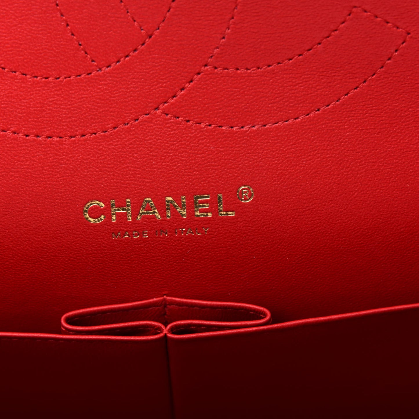 Caviar Quilted Jumbo Double Flap Red