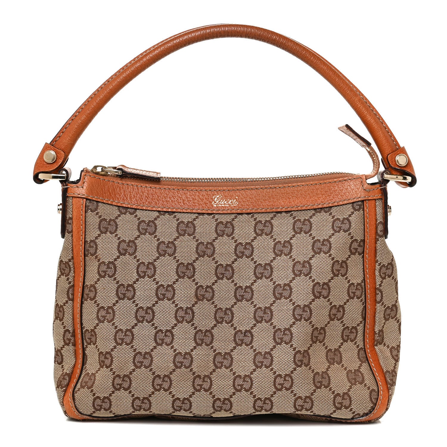 Gucci Monogram Top Handle Bag Brown 1 of 12