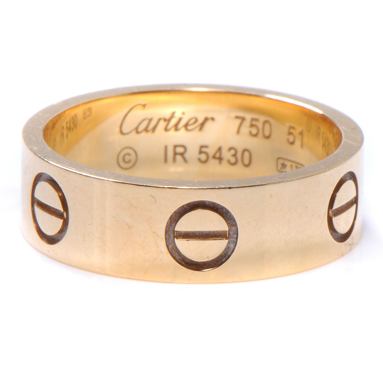 Cartier 18K Pink Gold 5.5mm LOVE Ring 51 5.75 1 of 6