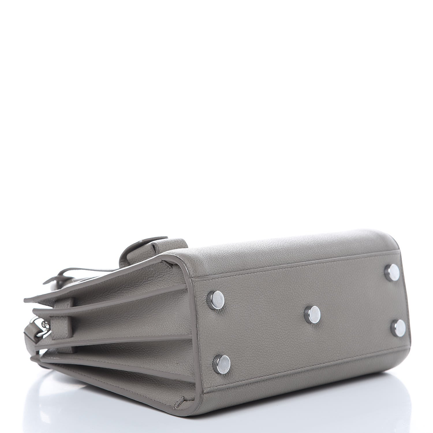 Saint Laurent Grained Calfskin Nano Sac De Jour Gray 3 of 13