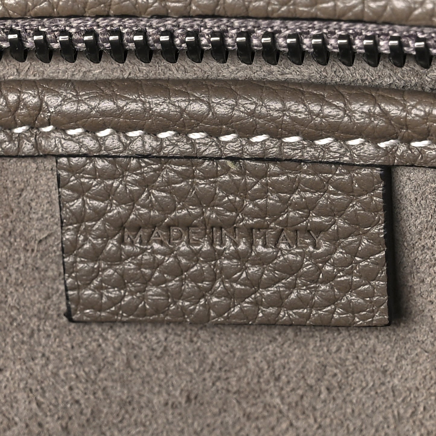 Drummed Calfskin Nano Luggage Souris