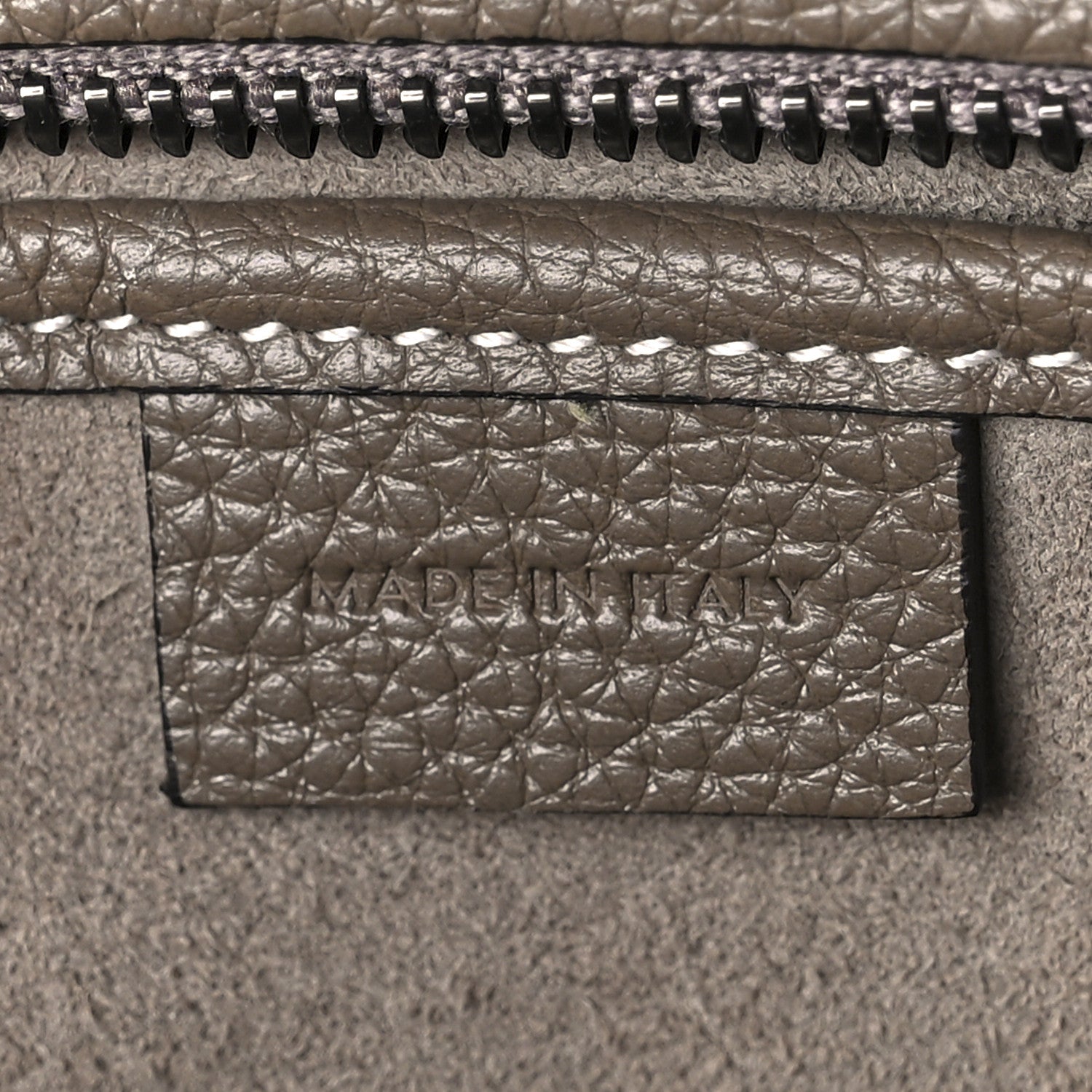Celine Drummed Calfskin Nano Luggage Souris 6 of 12