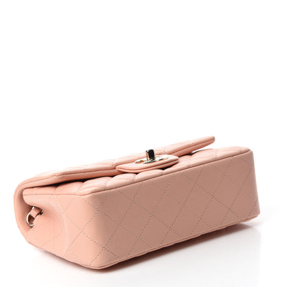 Chanel Lambskin Quilted Mini Rectangular Flap Light Pink 4 of 11