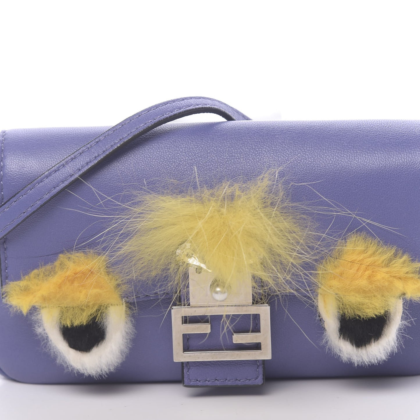 Nappa Rabbit Fox Fur Micro Buggie Baguette Cassis Giallo Multicolor