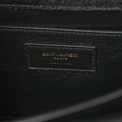 Saint Laurent Grain de Poudre Medium Classic Monogram Cassandra Top Handle Black 7 of 11
