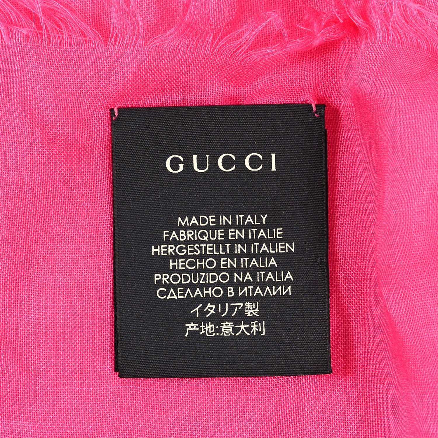 Gucci Modal Silk Gucci Two Shawl Fuxia 4 of 4