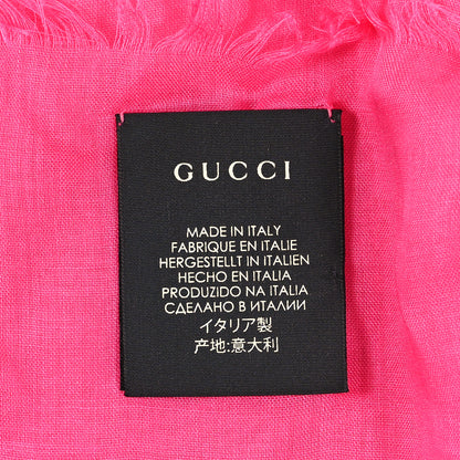 Gucci Modal Silk Gucci Two Shawl Fuxia 4 of 4