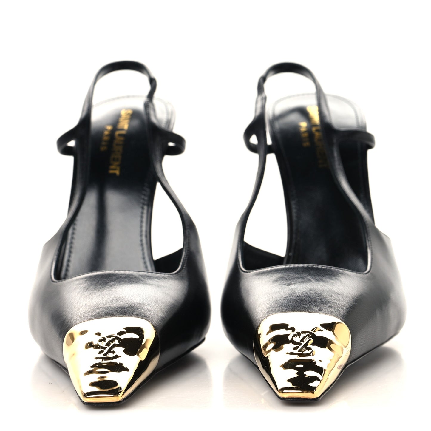 Smooth Calfskin Jeanne 110 Slingback Pumps 39.5 Black