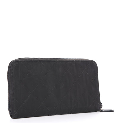 Prada Tessuto Nylon Quilted Zip Around Wallet Black 3 of 10