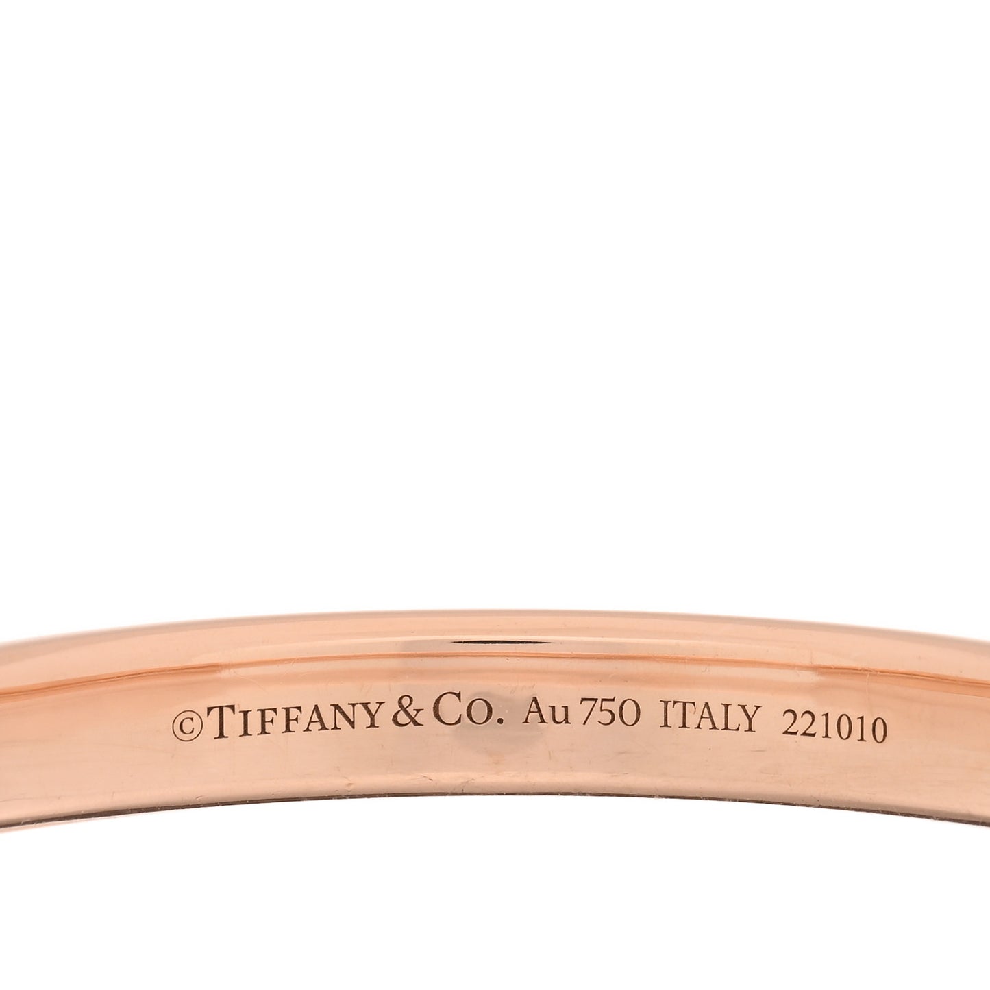 18K Rose Gold Tiffany Lock Bangle Bracelet