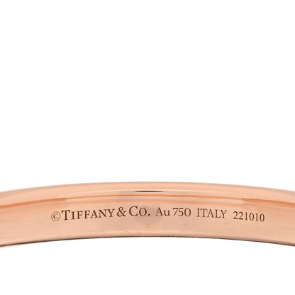 Tiffany 18K Rose Gold Tiffany Lock Bangle Bracelet 3 of 5