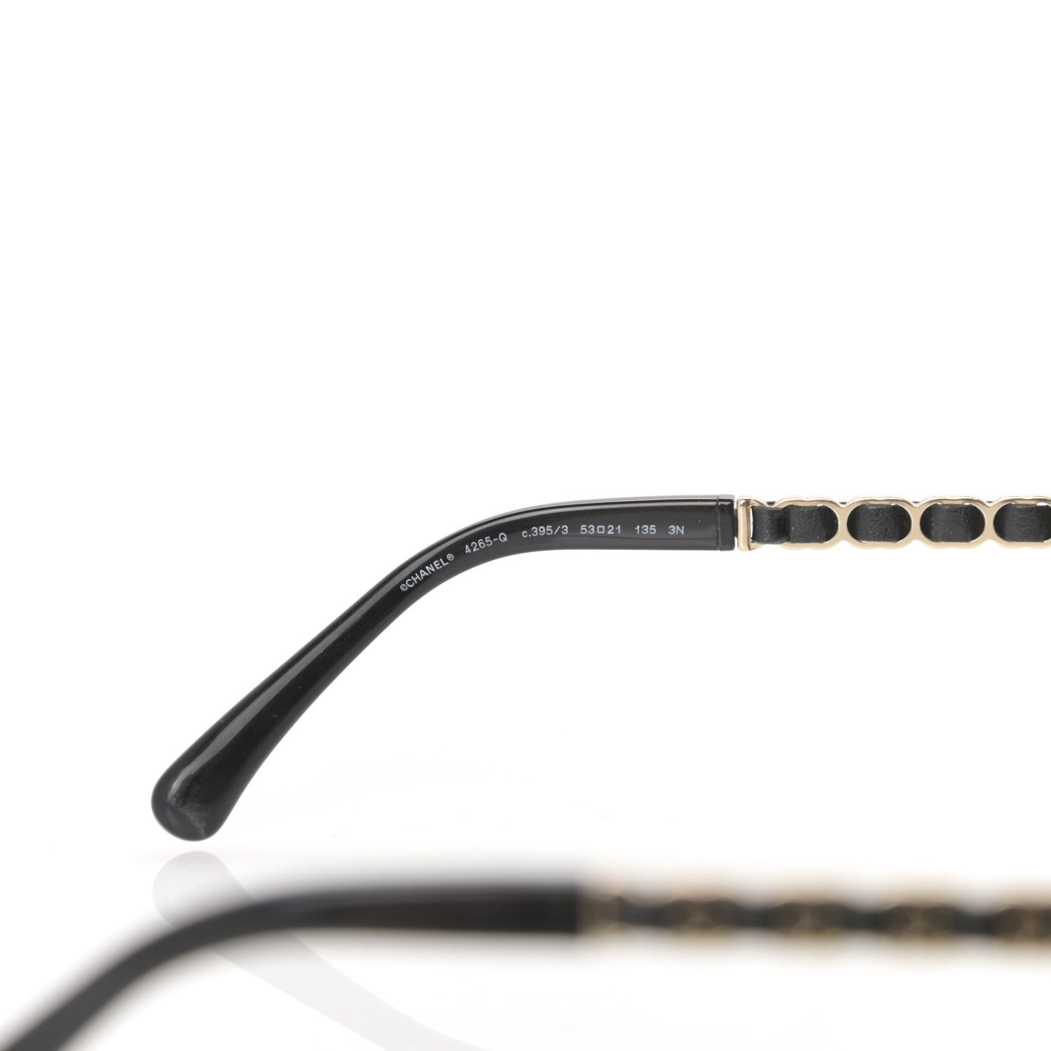 Chanel Metal Calfskin Round Chain Sunglasses 4265-Q Brown 5 of 8