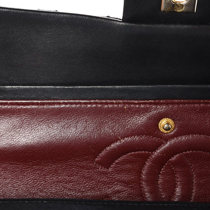 Chanel Lambskin Quilted Medium Double Flap Black 8 of 8