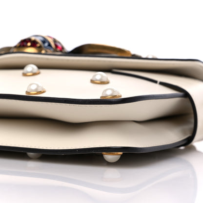 Gucci Nappa Pearl Studded Mini Queen Margaret Broadway Shoulder Bag Mystic White 9 of 14