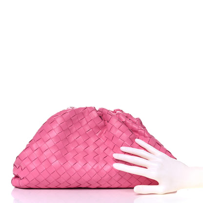 Bottega Veneta Nappa Maxi Intrecciato The Pouch Oversized Clutch Pink 2 of 14