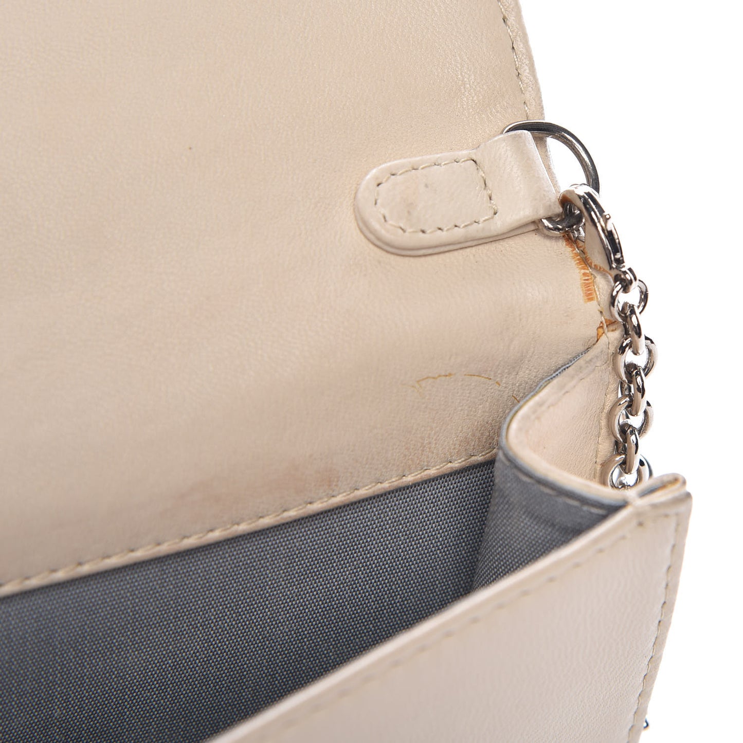 Lambskin Cannage Lady Dior Convertible Clutch Ivory
