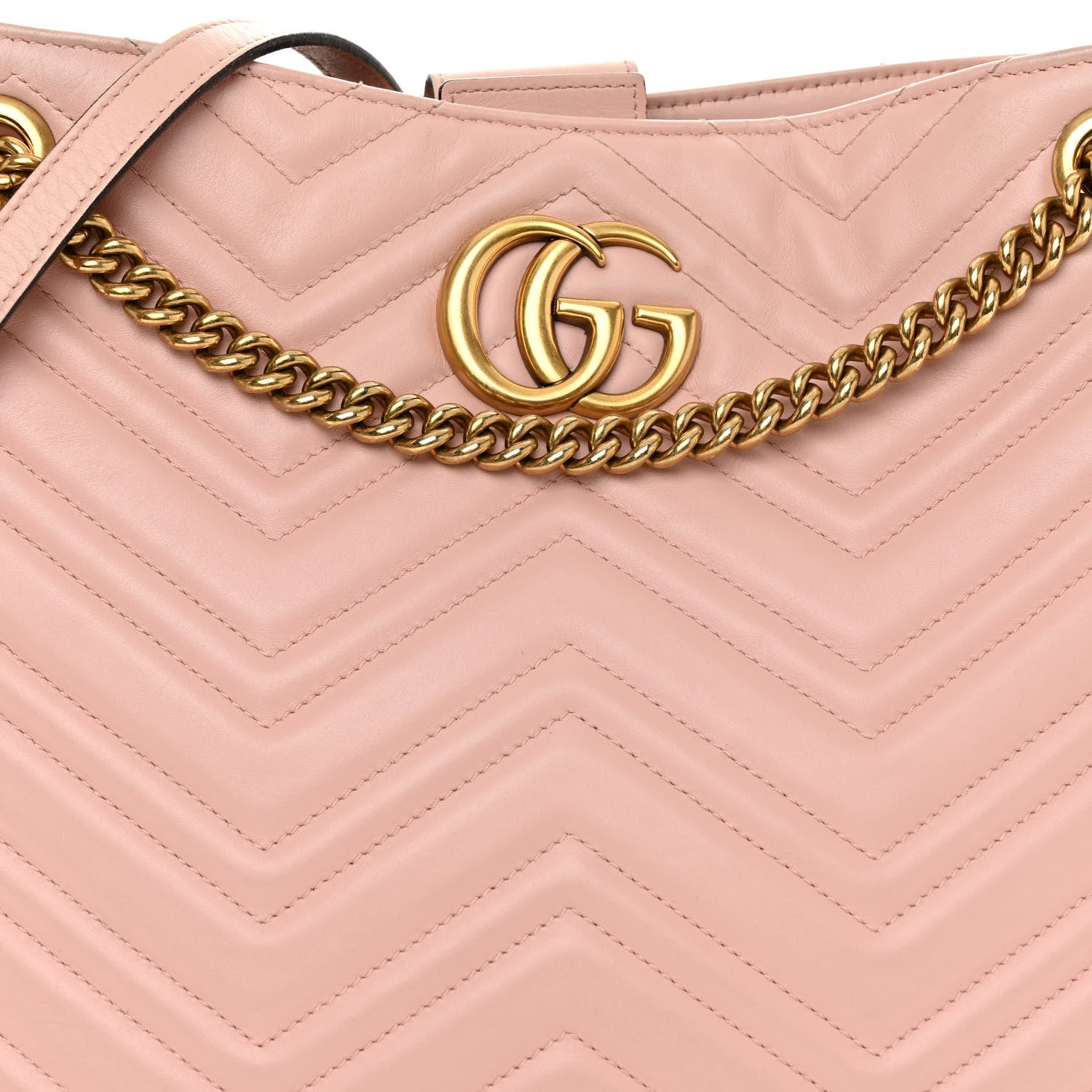 Gucci Calfskin Matelasse Medium GG Marmont Shoulder Tote Bag Perfect Pink 7 of 10