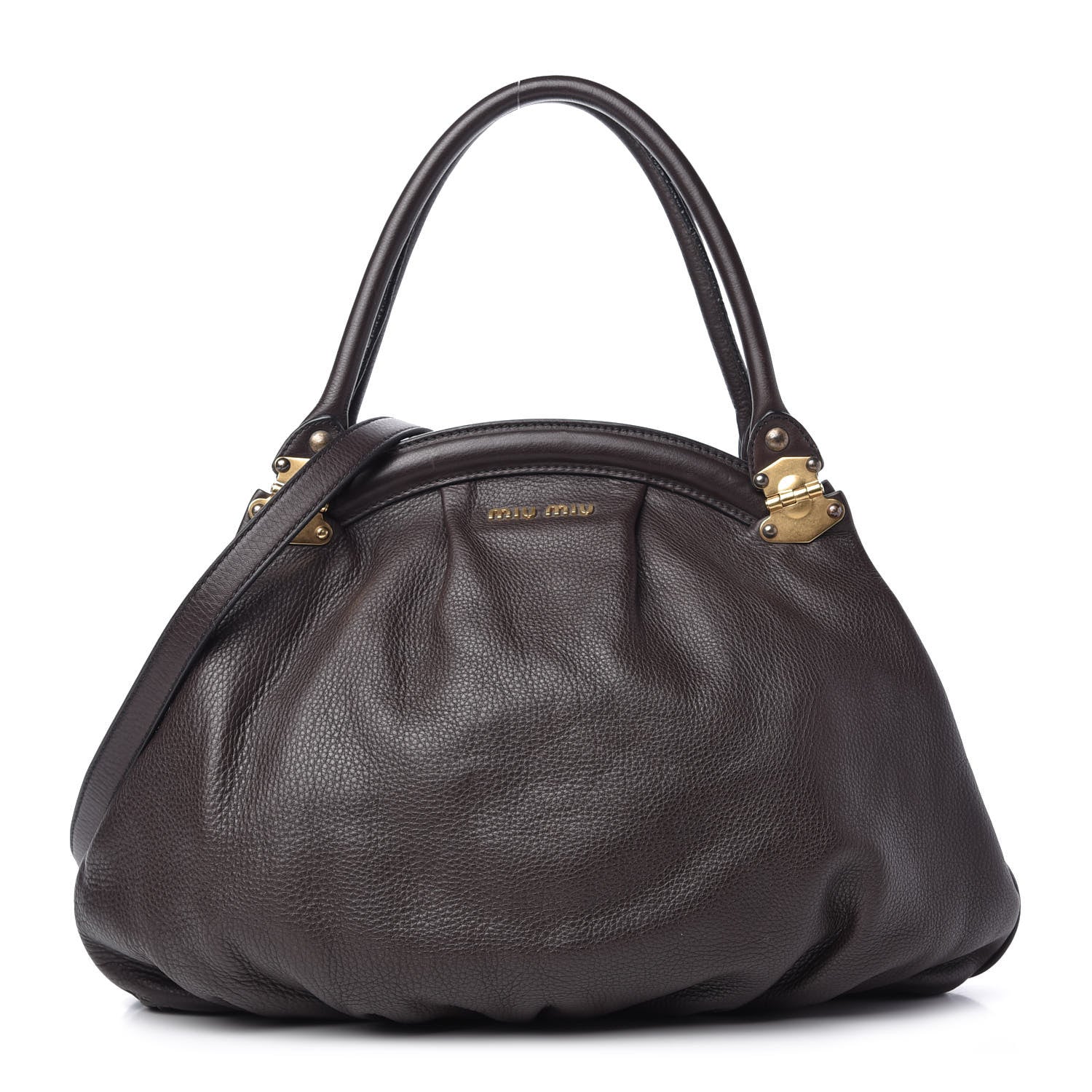 Miu Miu Calfskin Shopping Tote Moro 1 of 10