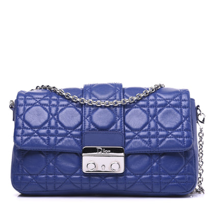 Christian Dior Lambskin Cannage New Lock Pouch Blue 1 of 11