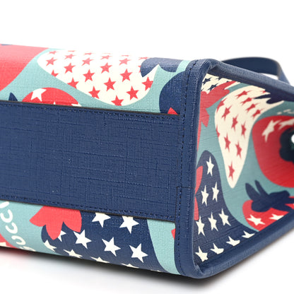Gucci Coated Canvas Strawberry Stars Childrens Tote Red White Blue 10 of 10