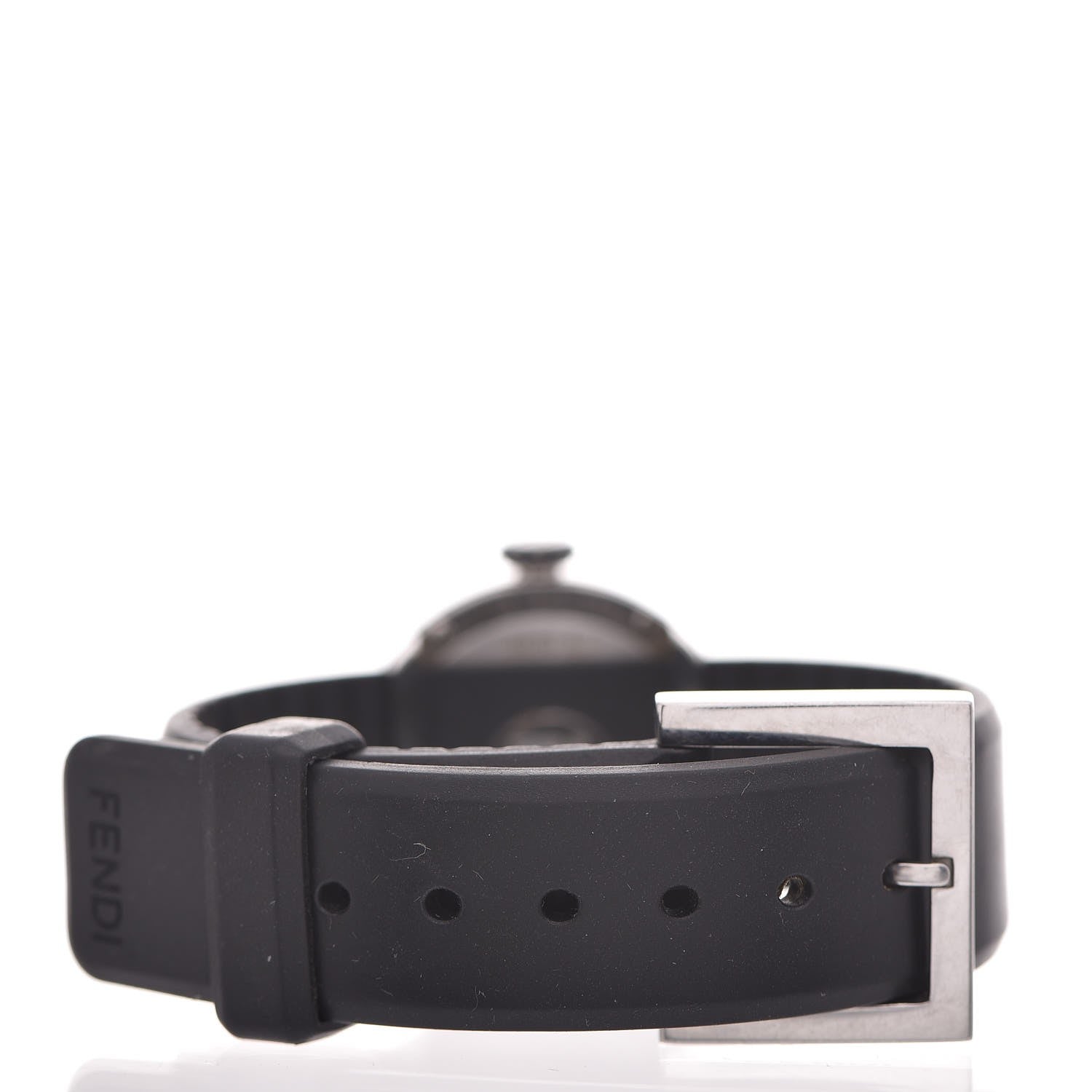 Fendi Stainless Steel Rubber 27mm Bussola Bubble Quartz Watch Black 4 of 12