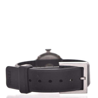 Fendi Stainless Steel Rubber 27mm Bussola Bubble Quartz Watch Black 4 of 12
