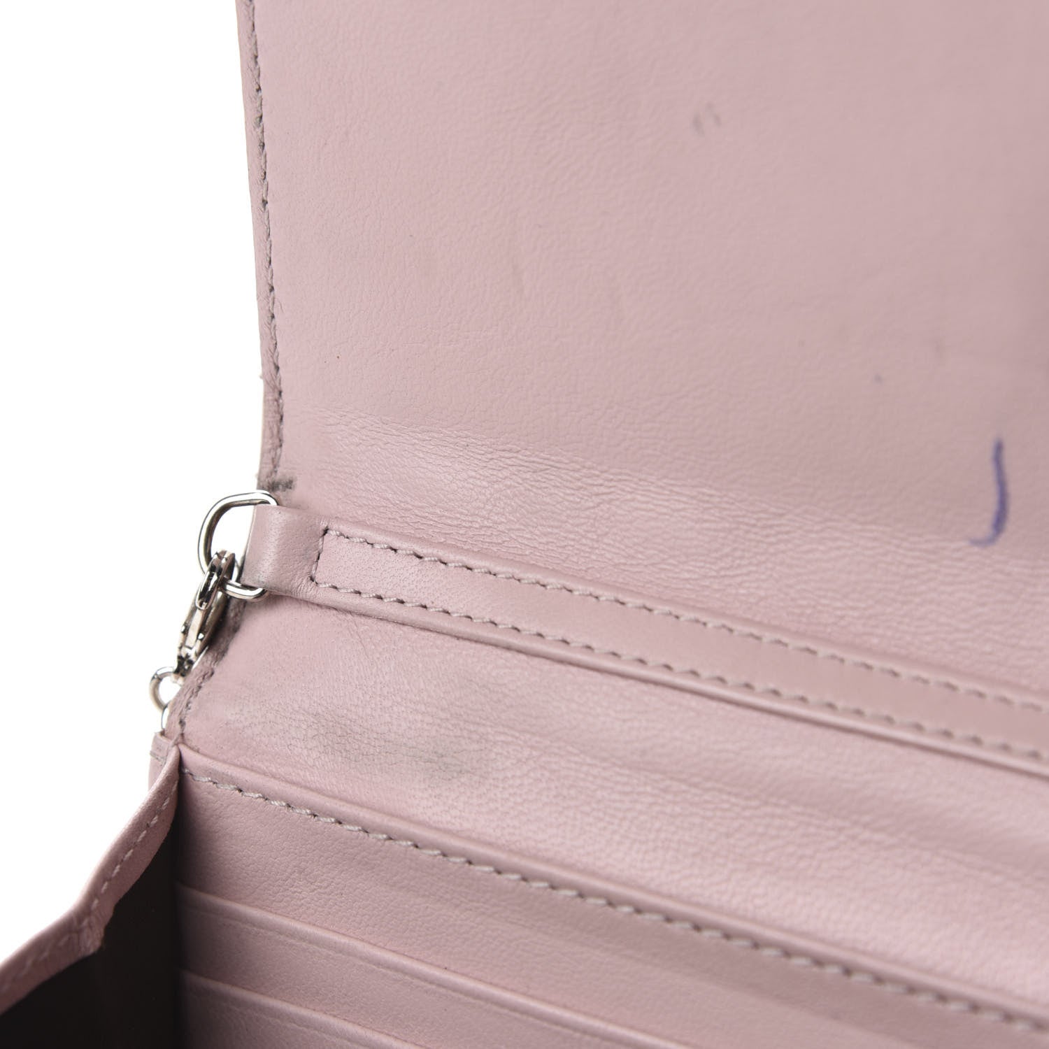 Christian Dior Patent Cannage Rendezvous Chain Wallet Beige 11 of 14