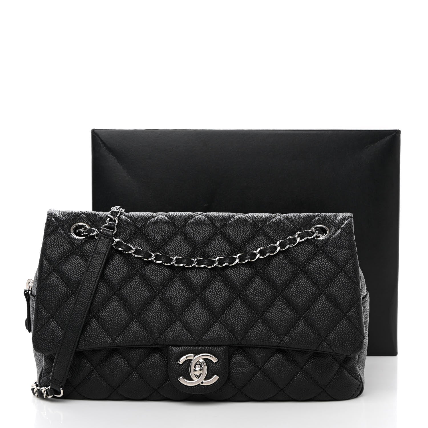 Chanel Caviar Quilted Jumbo Easy Flap Black 13 of 13