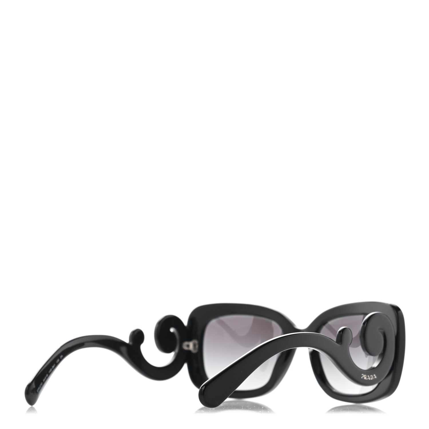 Prada Acetate Baroque Sunglasses SPR 27O Black 4 of 8