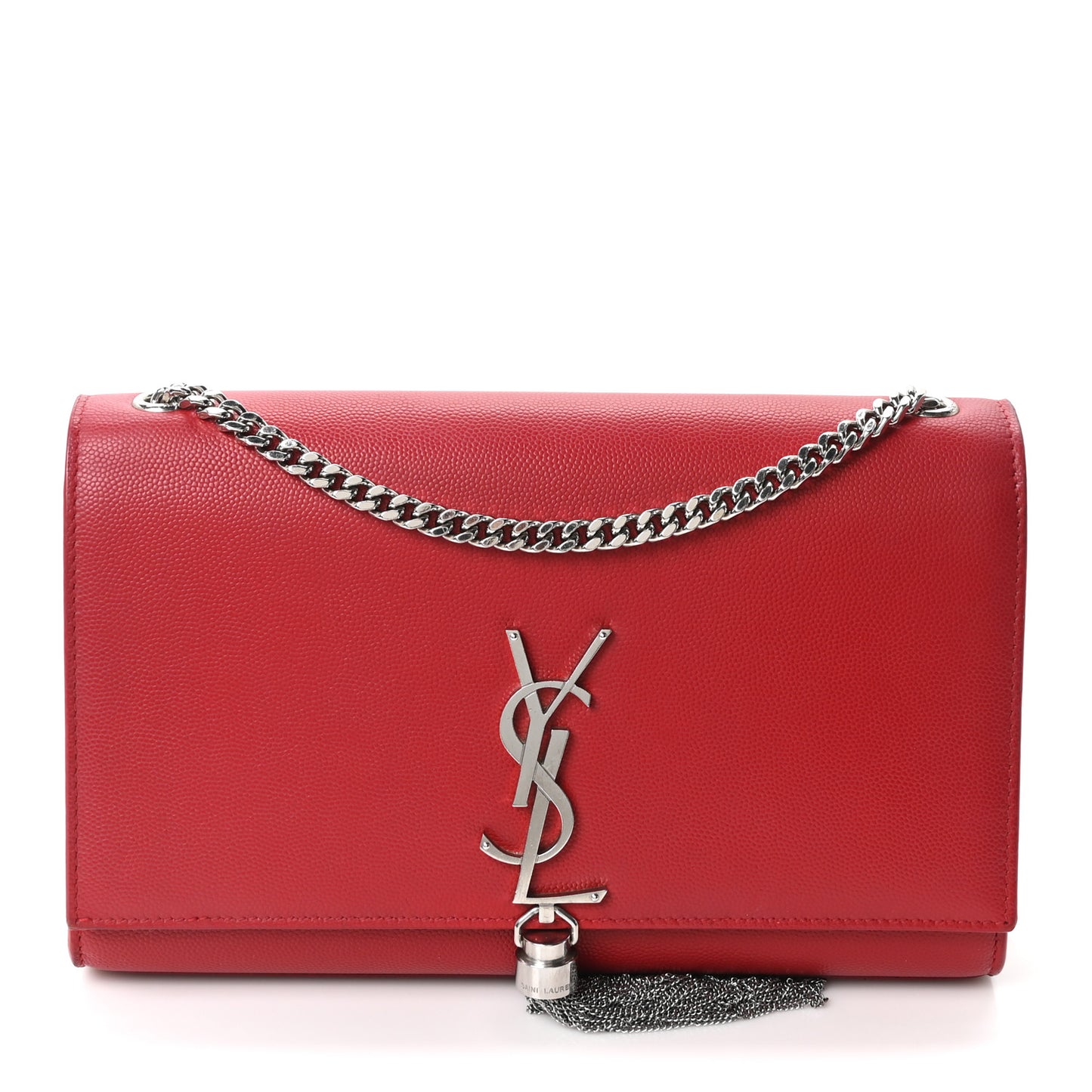 Grain De Poudre Medium Classic Monogram Kate Tassel Satchel Rouge Eros