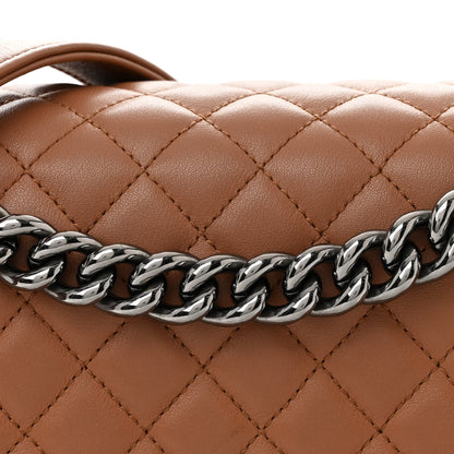Chanel Calfskin Quilted New Medium Boy Flap Dark Beige 8 of 12