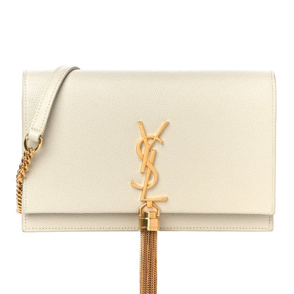 Saint Laurent Grain De Poudre Classic Monogram Kate Tassel Chain Wallet Crema Soft 8 of 11