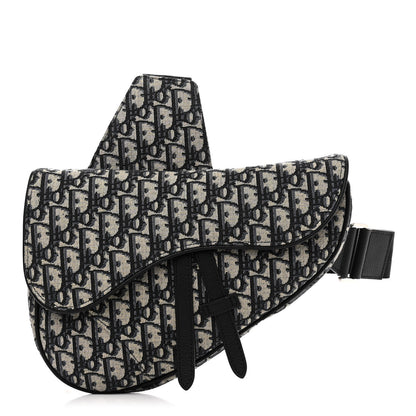 Christian Dior Oblique Mens Saddle Bag Blue 1 of 10