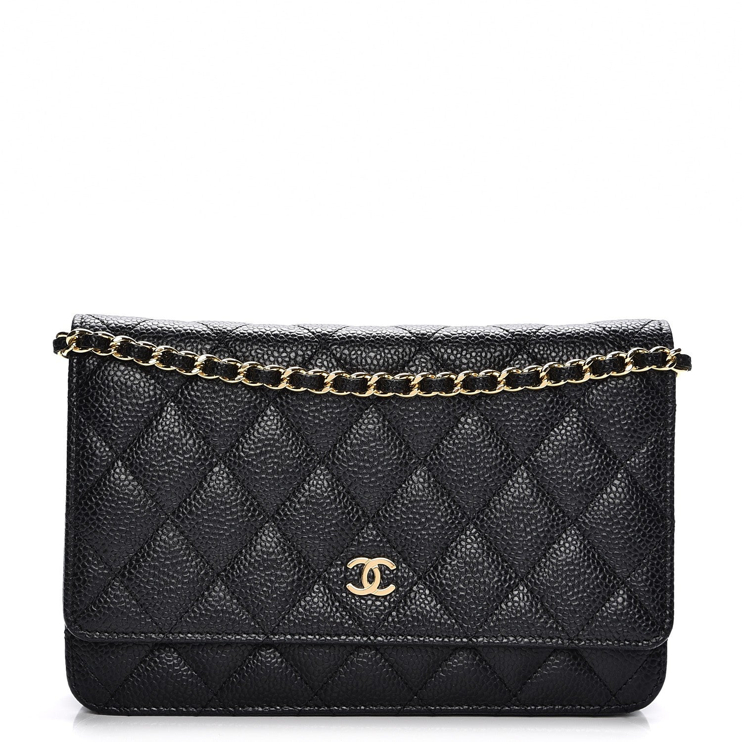 Chanel Caviar Quilted Wallet On Chain WOC Black 2 of 16