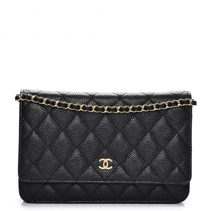 Chanel Caviar Quilted Wallet On Chain WOC Black 2 of 16