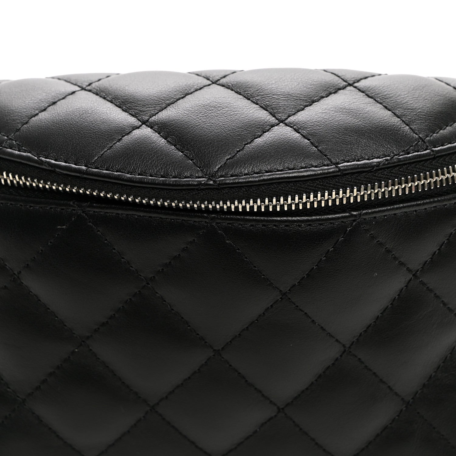 Chanel Calfskin Quilted Uniform Waist Belt Bag Black 7 of 9