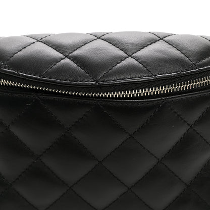 Chanel Calfskin Quilted Uniform Waist Belt Bag Black 7 of 9
